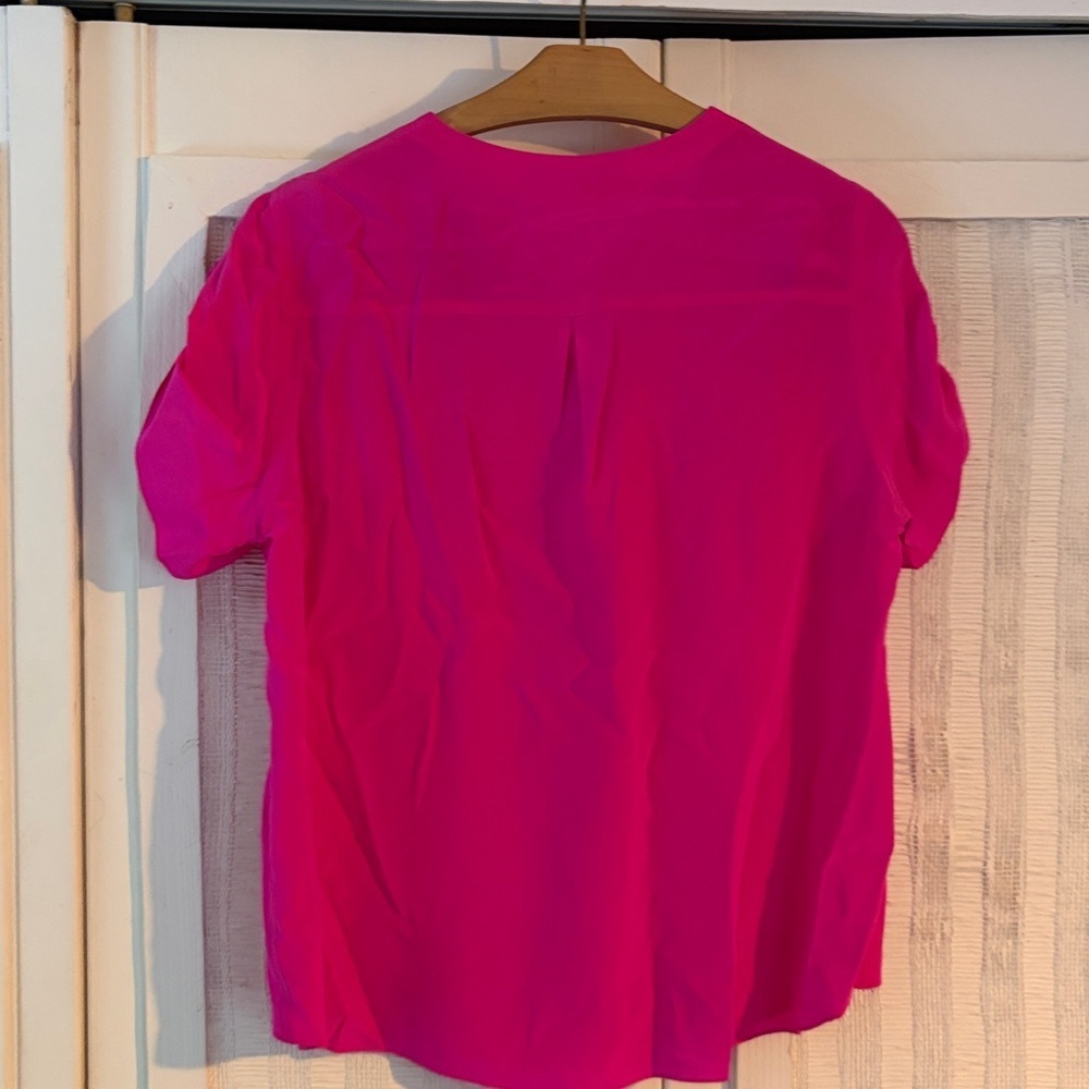 Amanda Uprichard Hot Pink Silk Blouse size Small - Picture 5 of 6